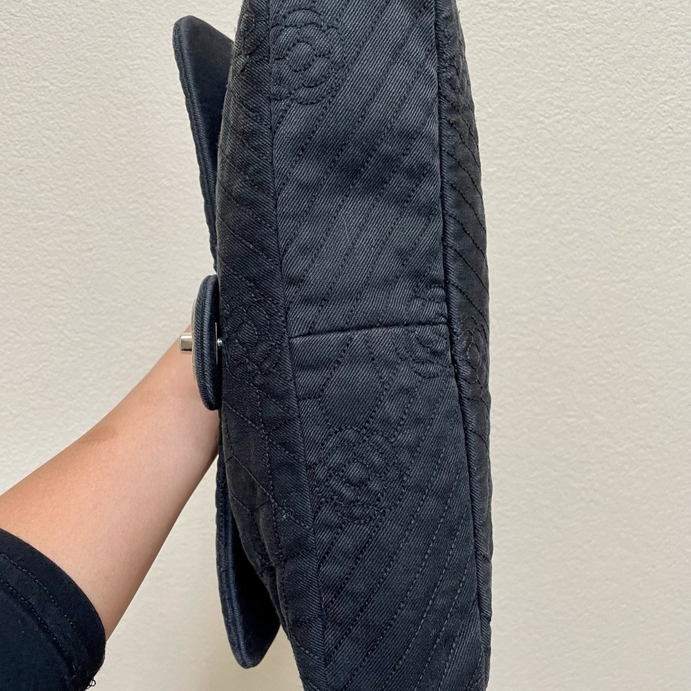 SOLD Chanel Camelia Denim Black Bag - Picture 7 of 17